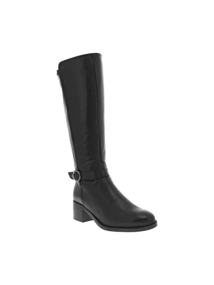 Bottes en cuir noires à...