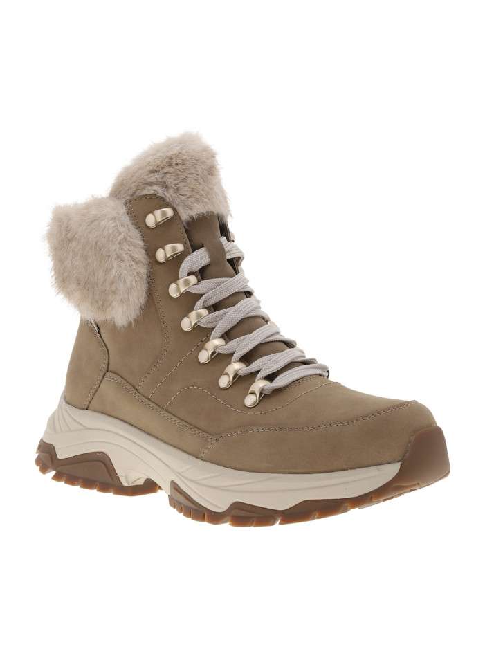 Bottines beiges à talon...