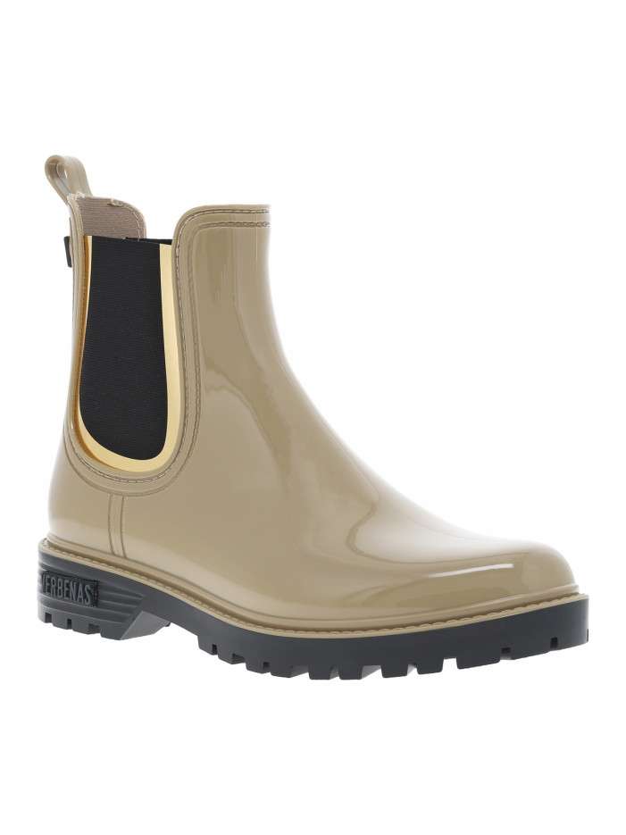 Boots beige à talon...