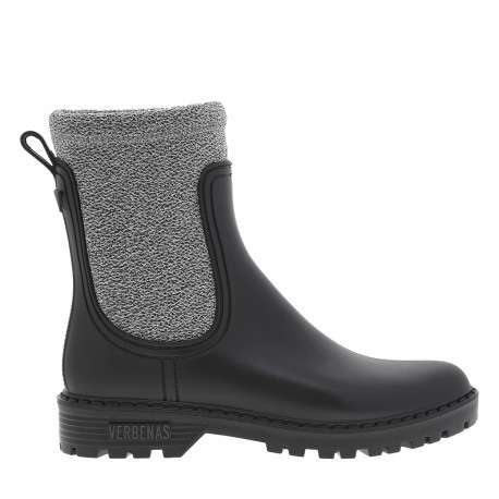 Boots argent à talon décroché bas et à soufflets élastiqués argentés - Image 2