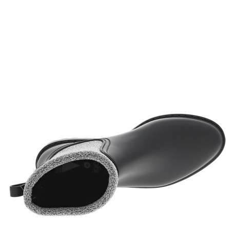 Boots argent à talon décroché bas et à soufflets élastiqués argentés - Image 5