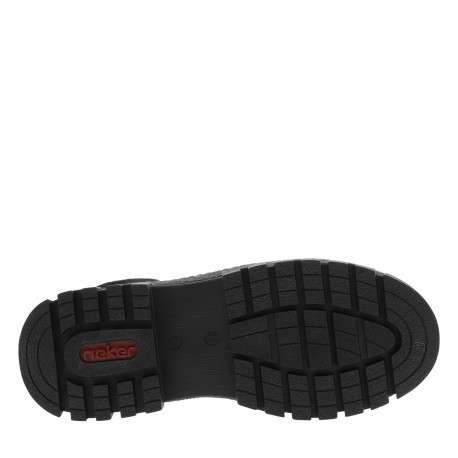 Bottines rouge à talon décroché bas avec un zip et des lacets ronds - Image 6
