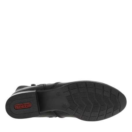 Boots en cuir noires à talon décroché bas avec un zip de chaque côté - Image 6