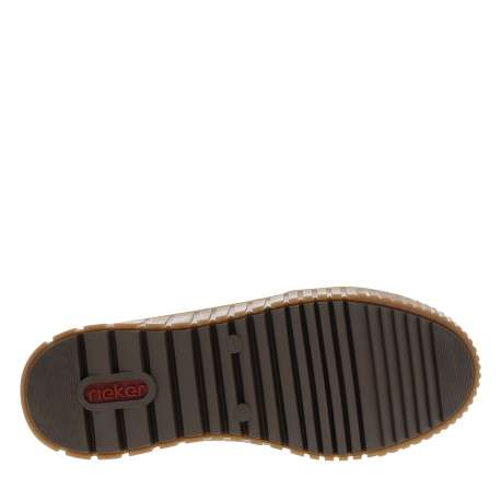 Bottines bordeaux à talon compensé bas avec des lacets et un zip latéral - Image 6