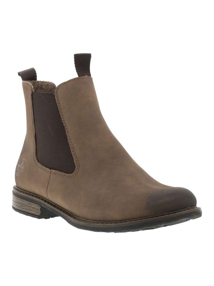 Boots taupe à talon...