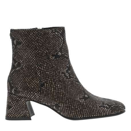 Boots effet reptile avec une semelle à talon et une fermeture zippée - Image 2