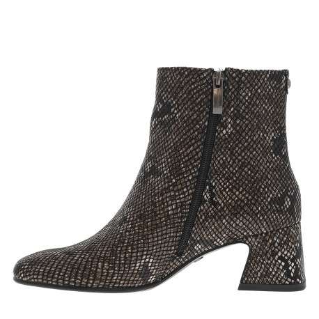 Boots effet reptile avec une semelle à talon et une fermeture zippée - Image 3