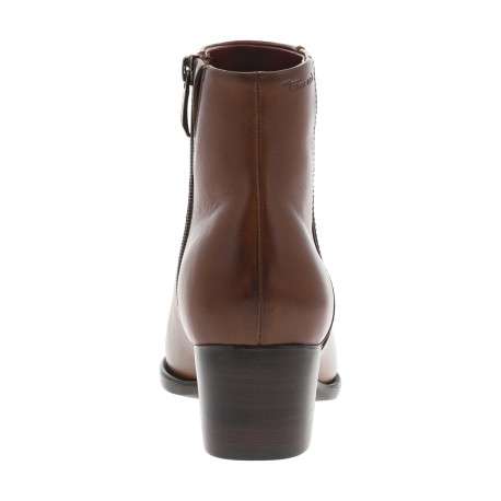 Boots en cuir cognac à bout pointu pourvues du logo de la marque - Image 4