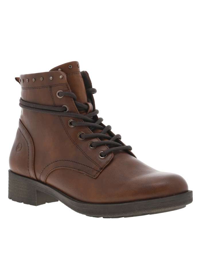 Bottines cognac à talon...