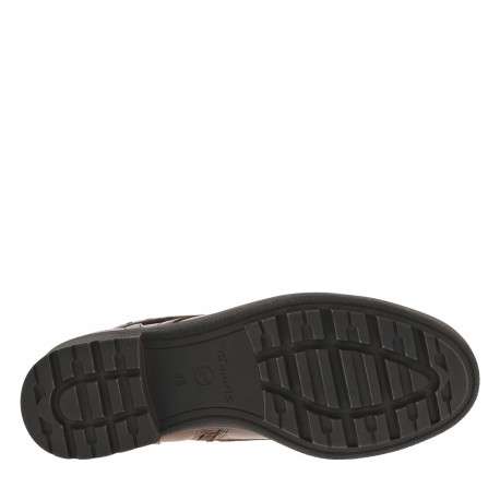 Bottines cognac à talon décroché bas pourvues d'une fermeture zippée - Image 6