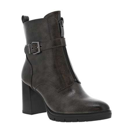 Boots platine à talon décroché haut avec un zip et une boucle