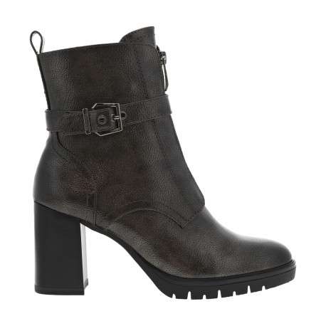 Boots platine à talon décroché haut avec un zip et une boucle - Image 2