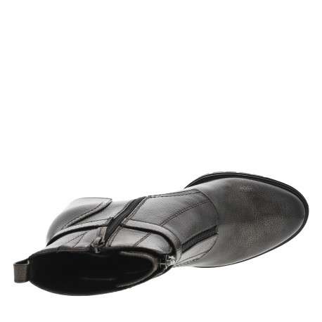 Boots platine à talon décroché haut avec un zip et une boucle - Image 5
