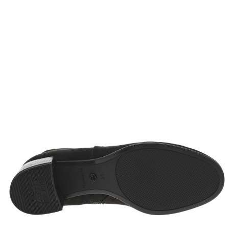 Boots noires à talon décroché moyen avec une fermeture zippée - Image 6