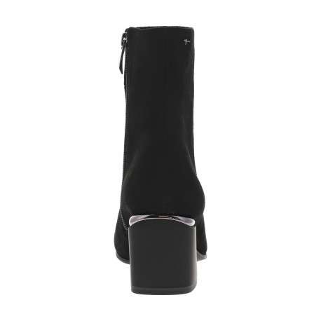 Boots en cuir noires à talon décroché haut pourvues d'une fermeture zippée - Image 4