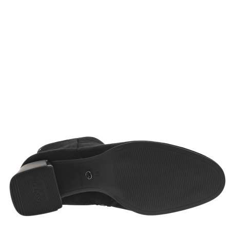 Boots en cuir noires à talon décroché haut pourvues d'une fermeture zippée - Image 6