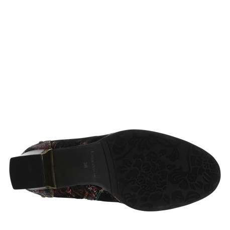 Boots en cuir multicolores avec semelle à talon décroché haut et zip - Image 6