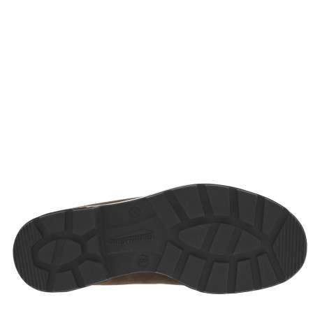 Boots en cuir brunes à soufflets élastiqués avec un bout rond - Image 6