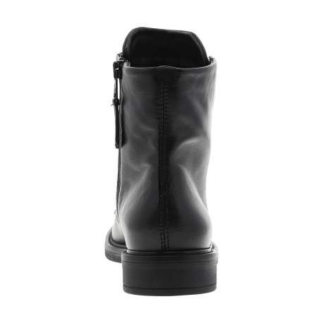Bottines noires avec semelle à talon décroché bas et à lacets ronds - Image 4