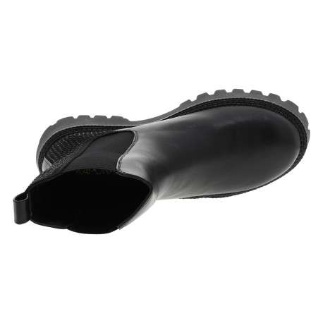 Boots noires à talon compensé pourvues de soufflets élastiqués - Image 5