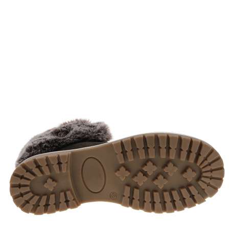 Bottines en cuir kaki à motif zébré avec un talon plat et des lacets - Image 6