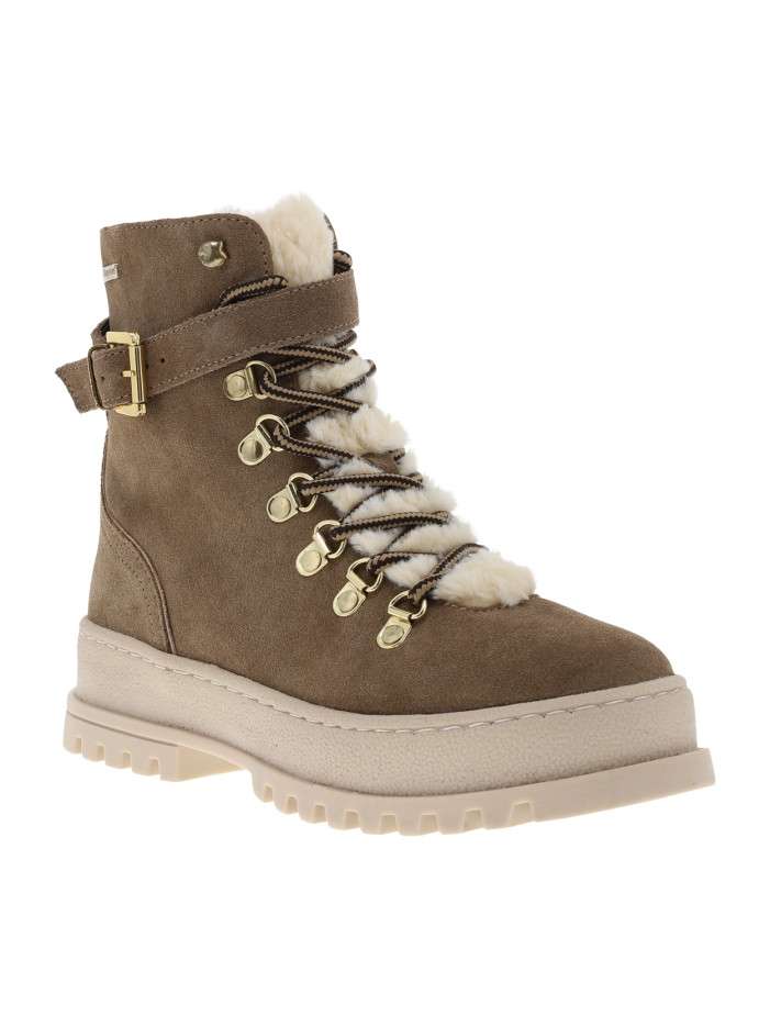 Bottines taupe à talon...