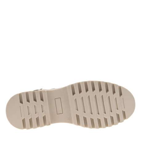 Bottines taupe à talon décroché bas avec une languette en fausse fourrure - Image 6