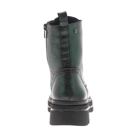 Bottines en cuir vertes avec semelle à talon décroché bas et lacets ronds - Image 4