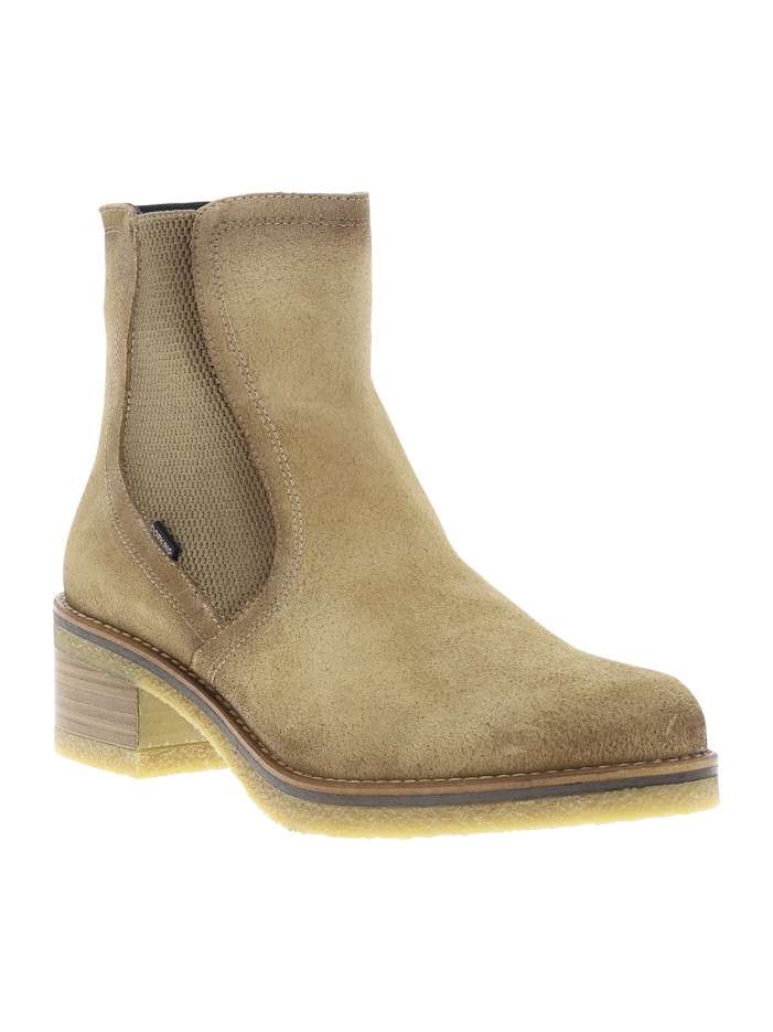 Boots en cuir beiges avec...