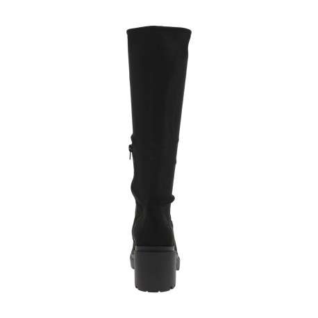 Bottes noires effet daim avec semelle crantée et talon décroché moyen - Image 4