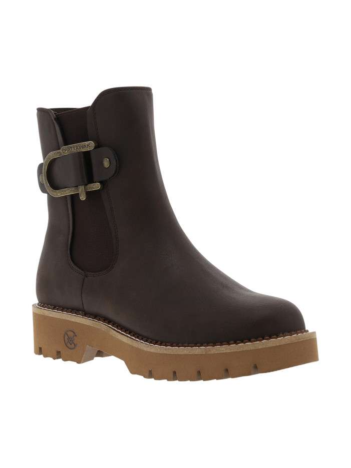 Boots chocolat à talon...