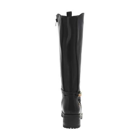 Bottes noires pourvue d'une fermeture zippée et de liens décoratifs - Image 4