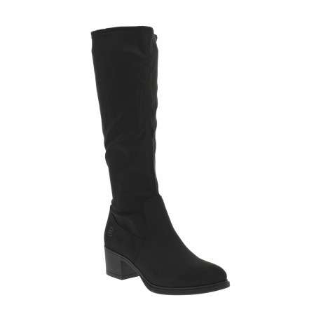 Bottes noires à talon décroché bas avec un zip côté intérieur