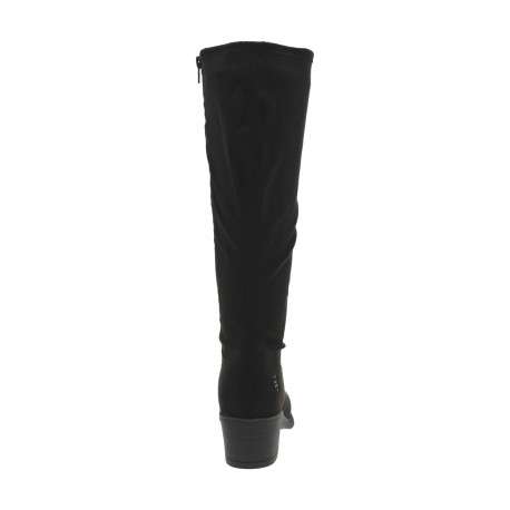 Bottes noires à talon décroché bas avec un zip côté intérieur - Image 4