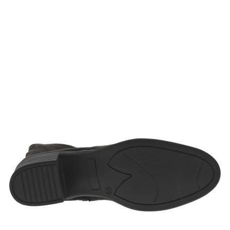 Bottes noires à talon décroché bas avec un zip côté intérieur - Image 6