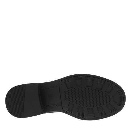 Boots noires à talon décroché bas avec des soufflets élastiqués - Image 6