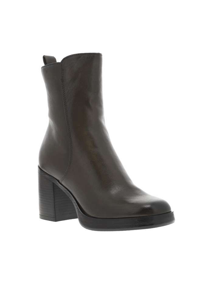 Boots en cuir kaki avec...
