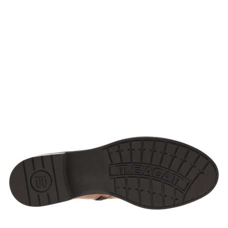 Boots en cuir cognac à talon décroché bas et fermeture zippée - Image 6