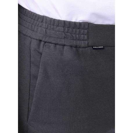 Pantalon anthracite à coupe droite pourvu d'une taille semi-élastiquée - Image 3