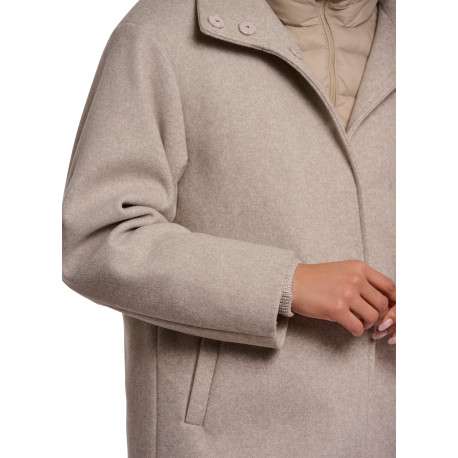 Manteau beige à coupe droite pourvu d'un empiècement amovible - Image 5