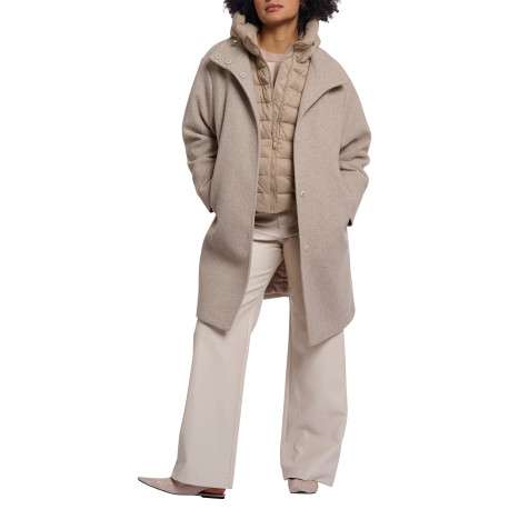 Manteau beige à coupe droite pourvu d'un empiècement amovible - Image 6