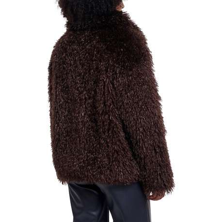 Blouson marron pourvu d'une coupe ajustée et d'un col à revers - Image 2