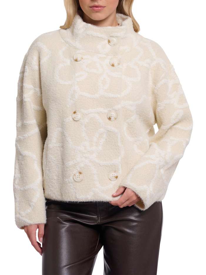 Veste écrue à coupe droite...