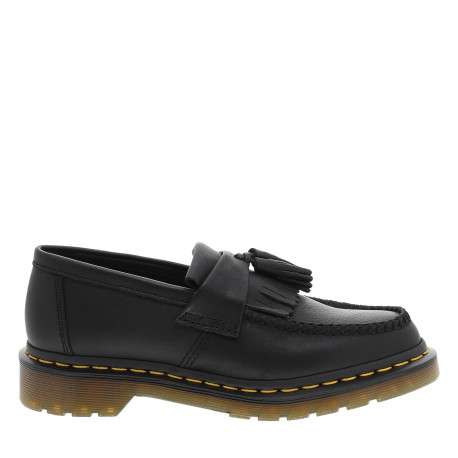 Mocassins en cuir noirs à semelle plate translucide et à soufflets élastiqués - Image 2