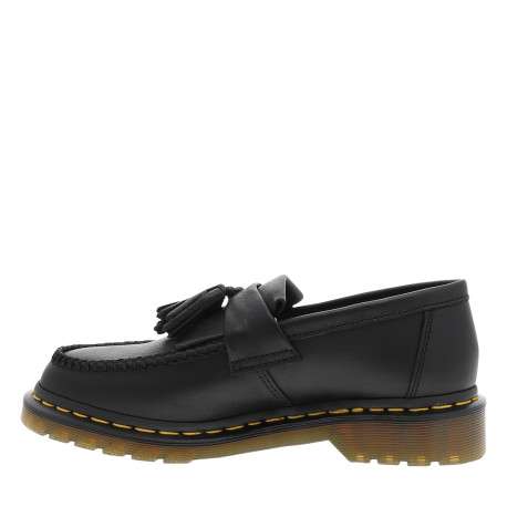 Mocassins en cuir noirs à semelle plate translucide et à soufflets élastiqués - Image 3