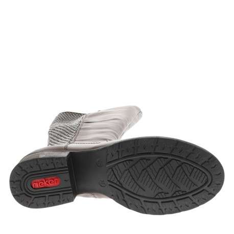 Bottes en cuir marron à talon décroché bas pourvues d'un zip latéral - Image 6
